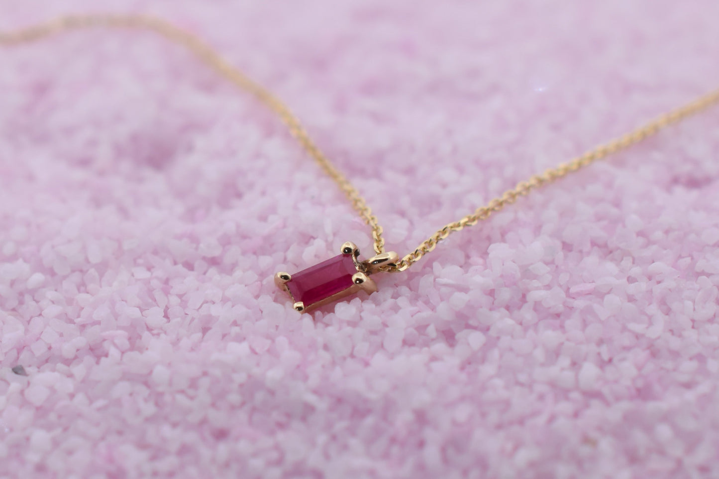 VerOna 14K Gold Robijn Ketting