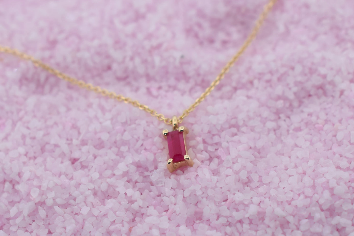 VerOna 14K Gold Robijn Ketting