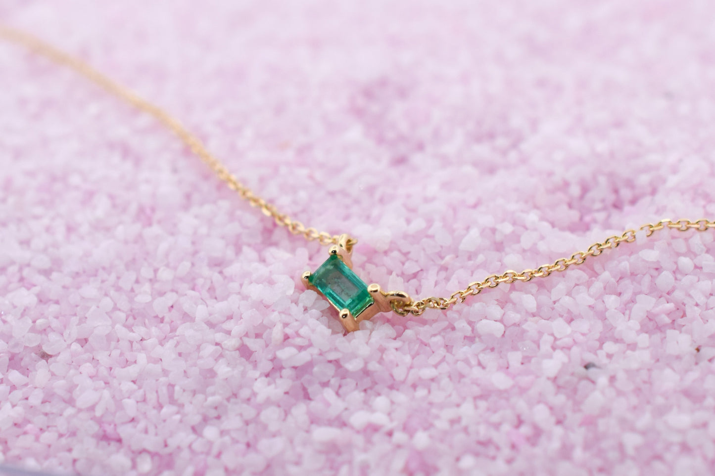 VerOna 14K Gold Smaragd Ketting
