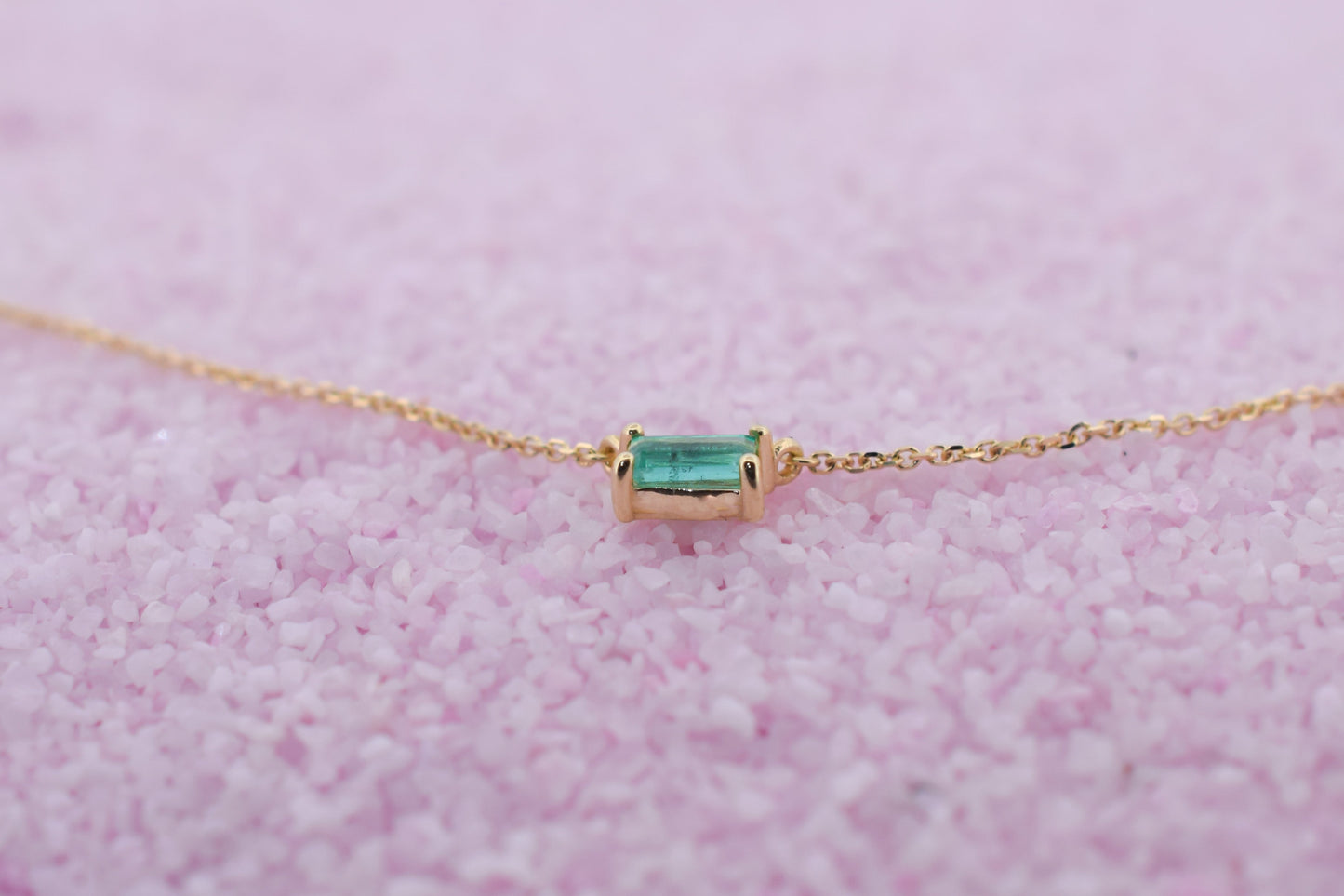 VerOna 14K Gold Smaragd Ketting