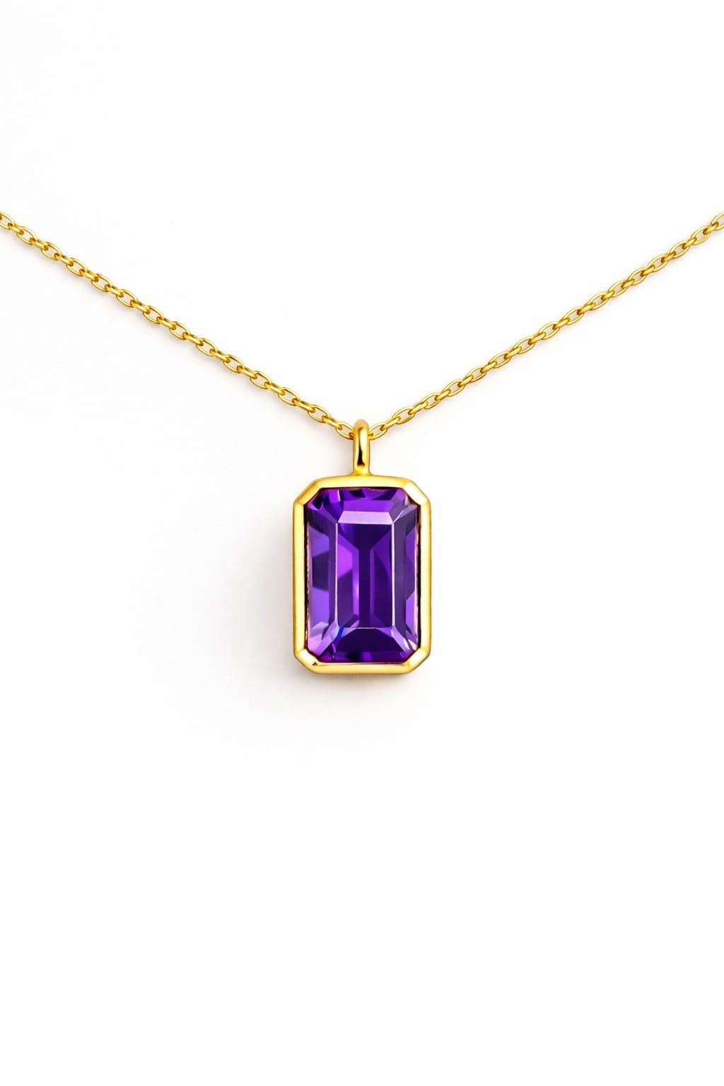 14K Goud Amethist Fancy Ketting