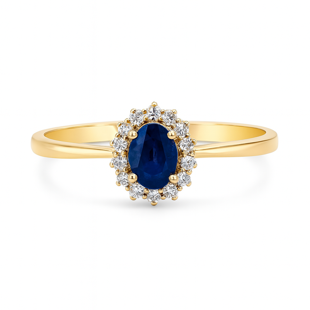 14K Diamant Saffier Sofia Ring