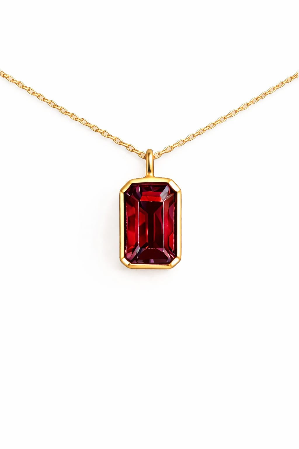 14K Goud Robijn Fancy Ketting