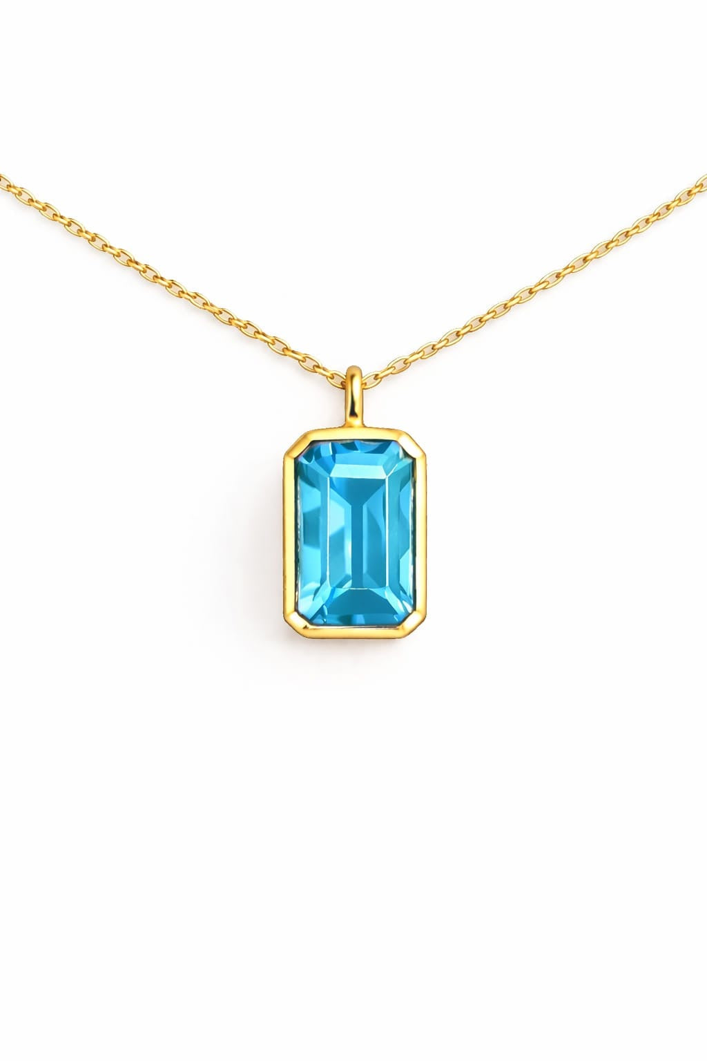 VerOna 14K Goud Aquamarijn Fancy Ketting