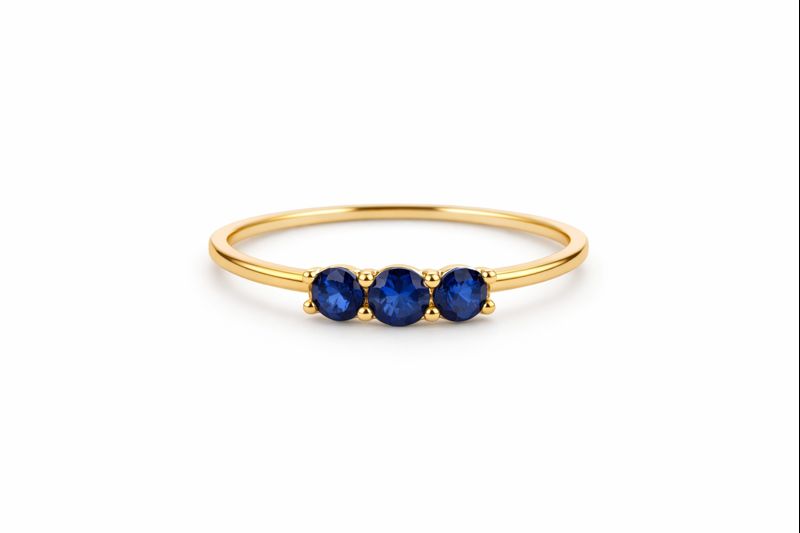 14K Goud Saffier Mona Ring
