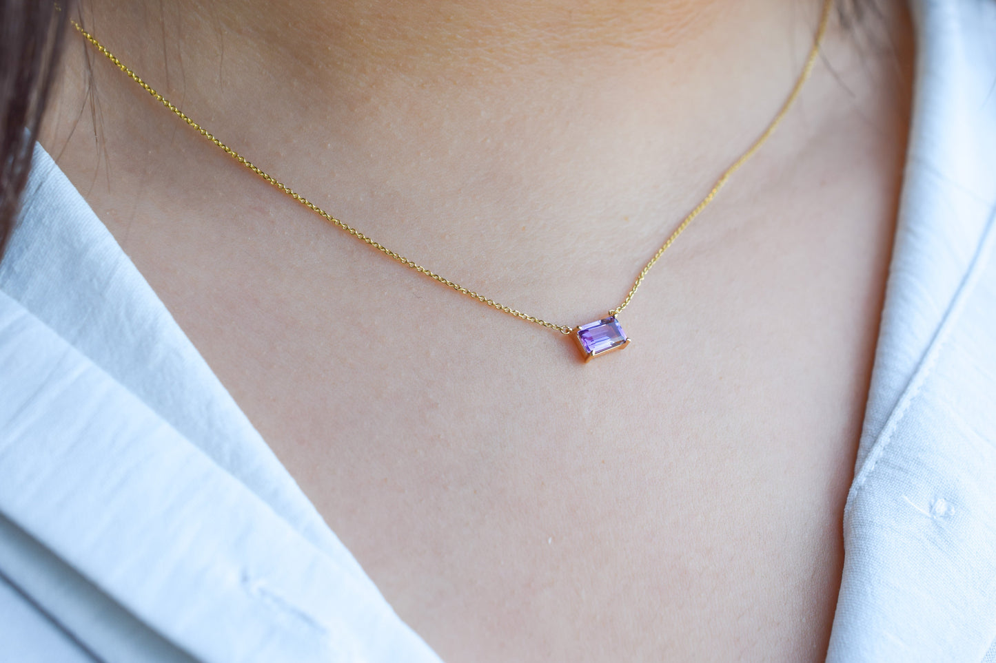 VerOna 14K Gold Rome Amethyst Ketting