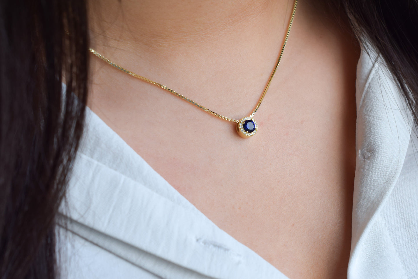VerOna Saffier Ronde Ketting