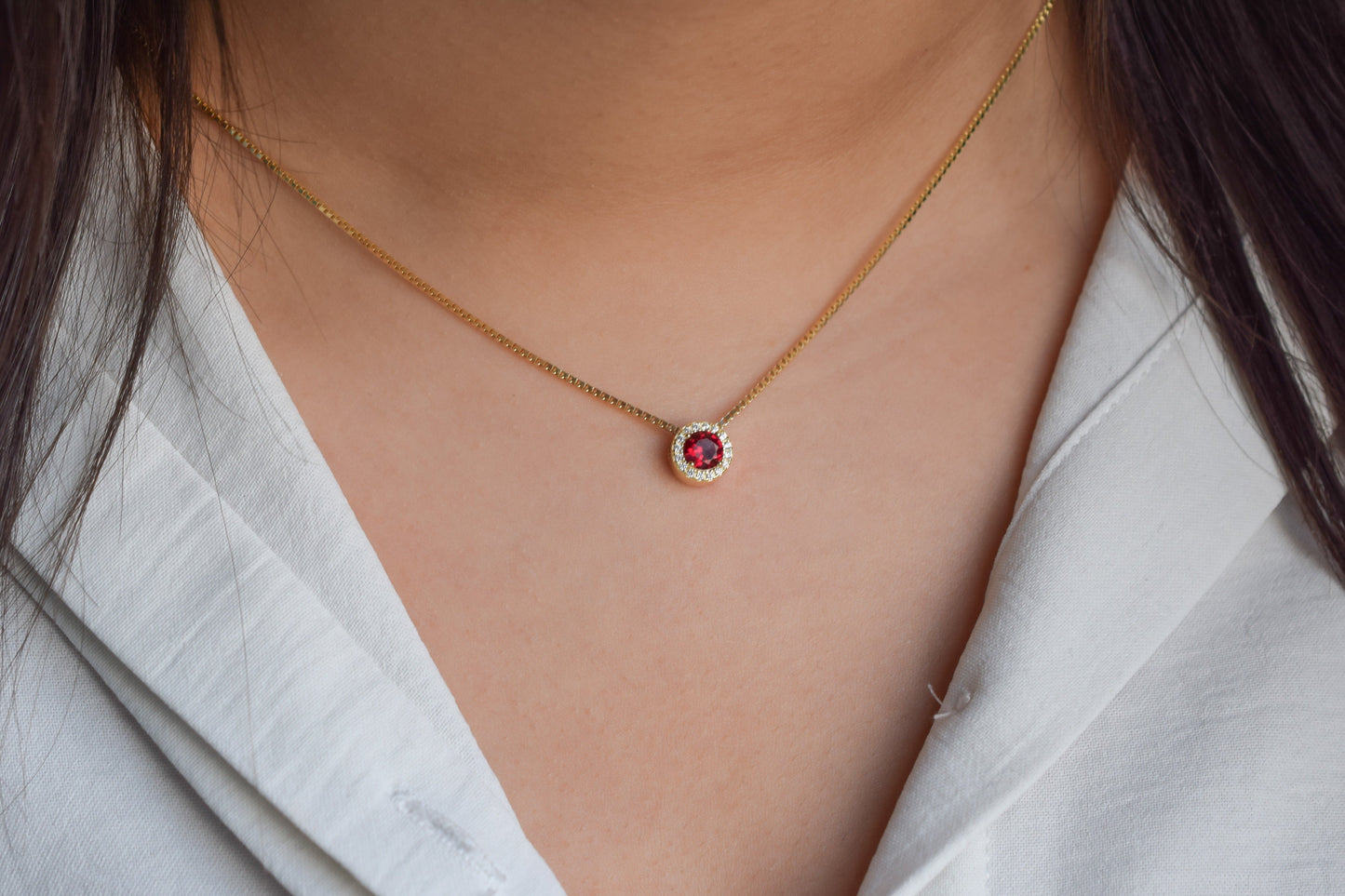 VerOna Robijn Ronde Ketting