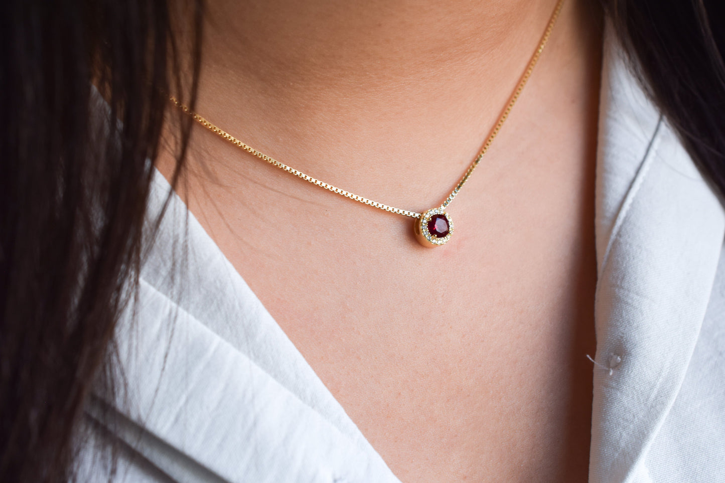 VerOna Robijn Ronde Ketting