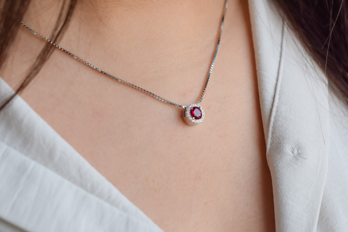 VerOna Robijn Ronde Ketting