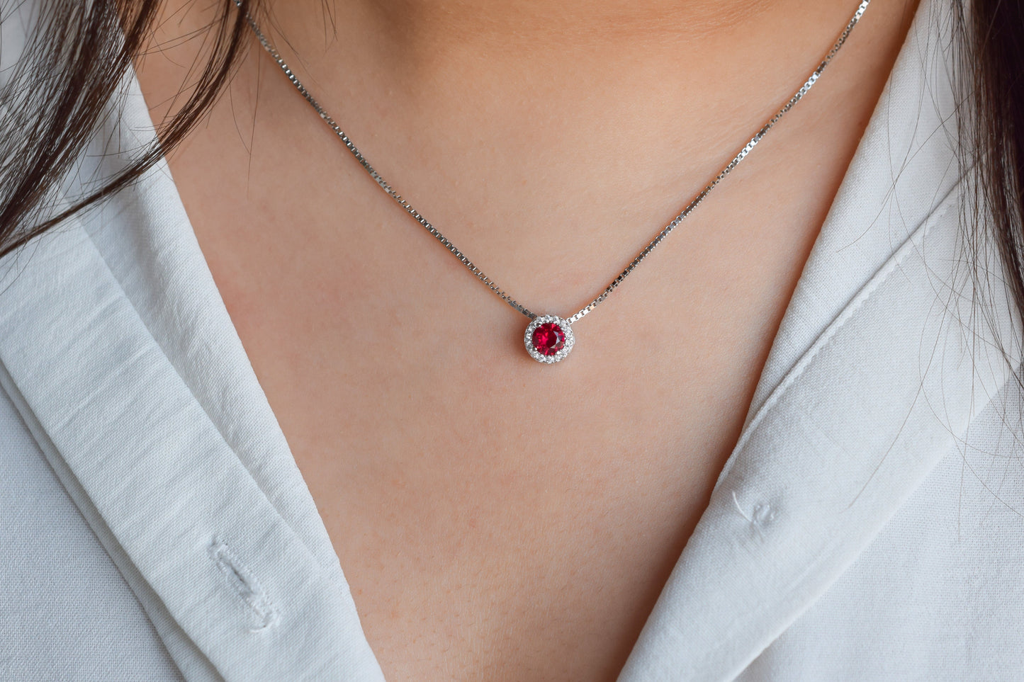 VerOna Robijn Ronde Ketting
