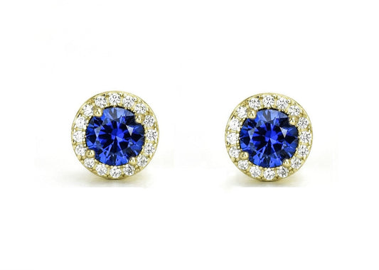 saffier oorbellen, 18k gouden saffier oorbellen, blauwe oorbellen, geboortesteen oorbellen, birthstone earrings, sapphire earrings gold, bemyjewels, sieraden, jewelry