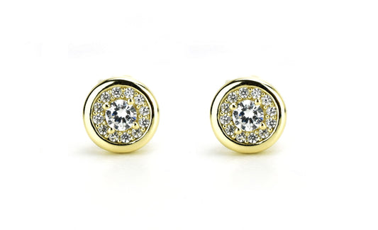 rondjes oorbellen, oorknoppen goud, zilveren oorbellen, ronde zilveren oorbellen, halo oorknoppen, cirkel oorbellen, oorknoppen kleine rondjes, bemyjewels.com