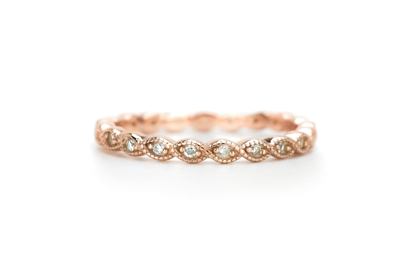 aanschuifring goud, rosegouden aanschuifring, zilveren ring met stenen, sierlijke ring, stapelring zilver, zilveren ring met stenen