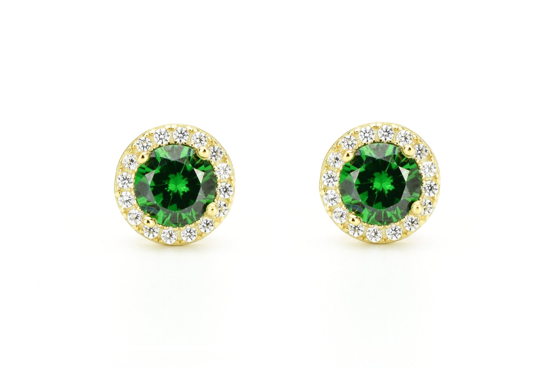 Smaragd oorbellen, gouden smaragd oorbellen, zilver smaragd oorknoppen, rosegouden smaragd oorbellen, oorbellen emarald oorbellen, birthstone oorbellen, groene oorbellen, ronde groene oorbellen, smaragd geboorte steen oorbellen, smaragd groene oorknoppen