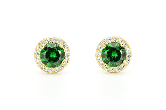 Smaragd oorbellen, gouden smaragd oorbellen, zilver smaragd oorknoppen, rosegouden smaragd oorbellen, oorbellen emarald oorbellen, birthstone oorbellen, groene oorbellen, ronde groene oorbellen, smaragd geboorte steen oorbellen, smaragd groene oorknoppen