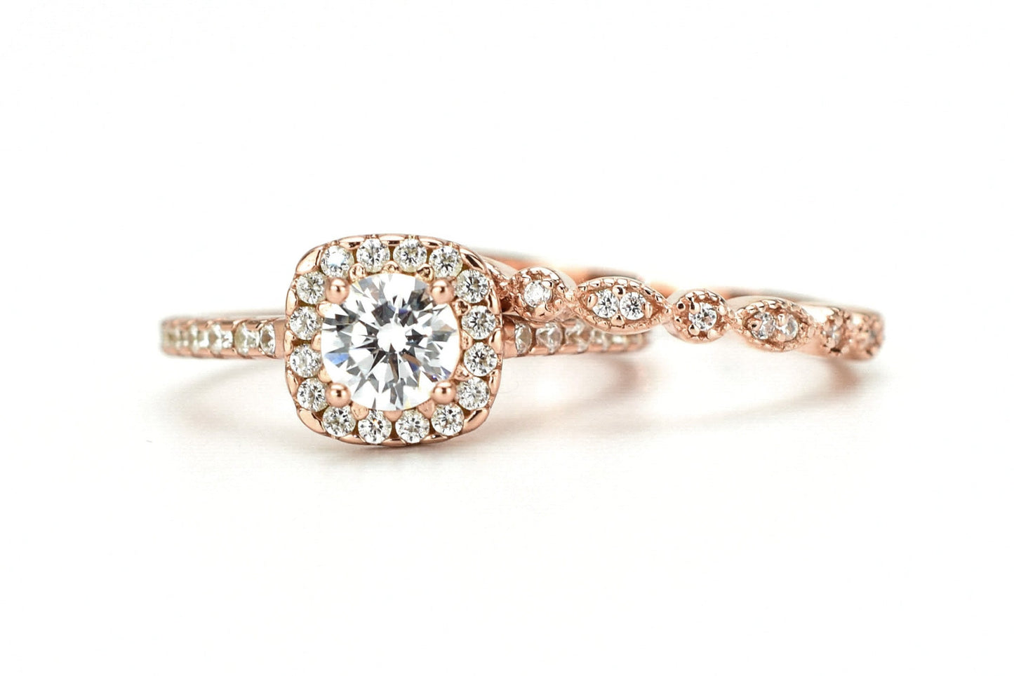 Ringset, Verlovingsring, trouwring, Halo ring, Zilveren ring, Gouden ringset, Solitaire ring, vriendschapsring, promise ring