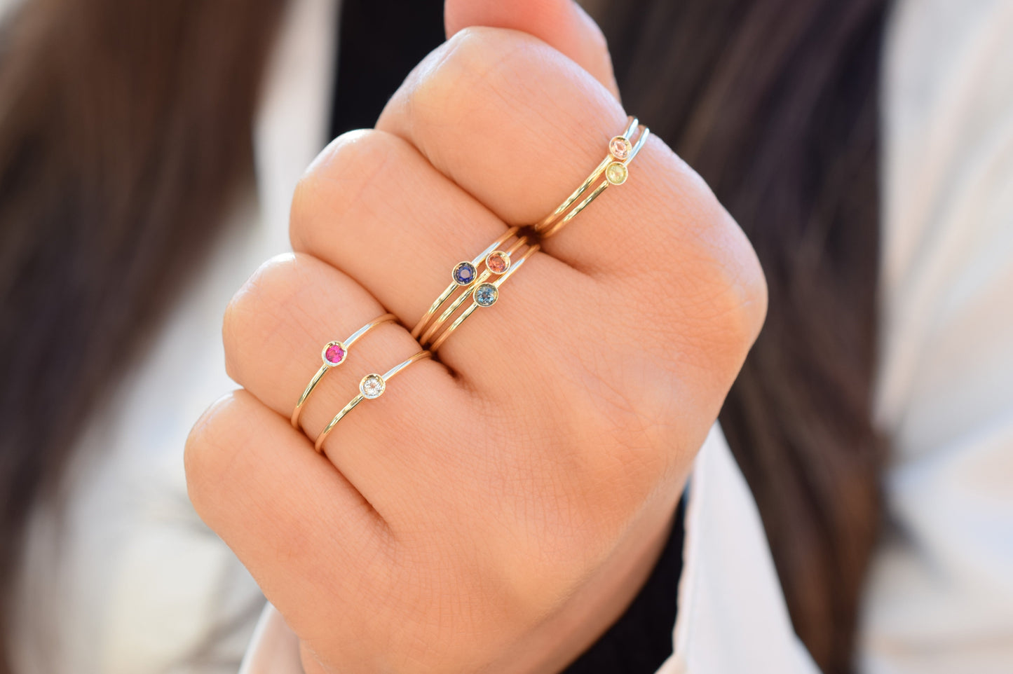 Aanschuifring Citrien Petite 14K Goud VerOna