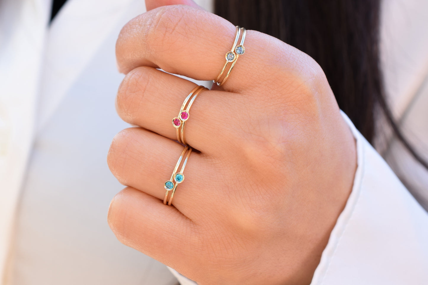 Aanschuifring Ruby Petite 14K Goud VerOna