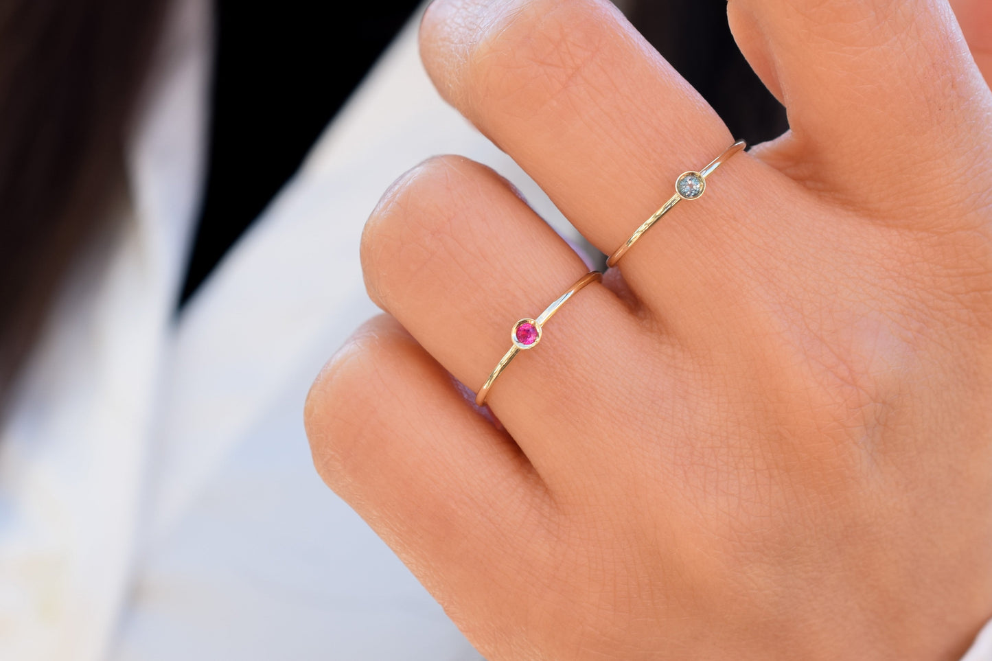 Aanschuifring Topaas Petite 14K Goud VerOna
