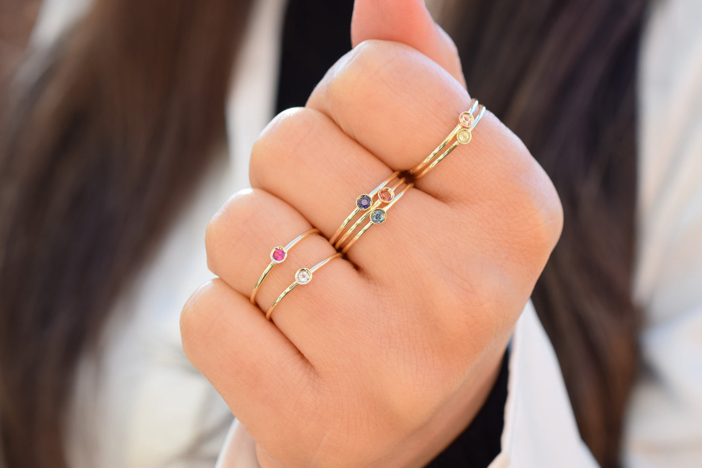 Aanschuifring Topaas Petite 14K Goud VerOna