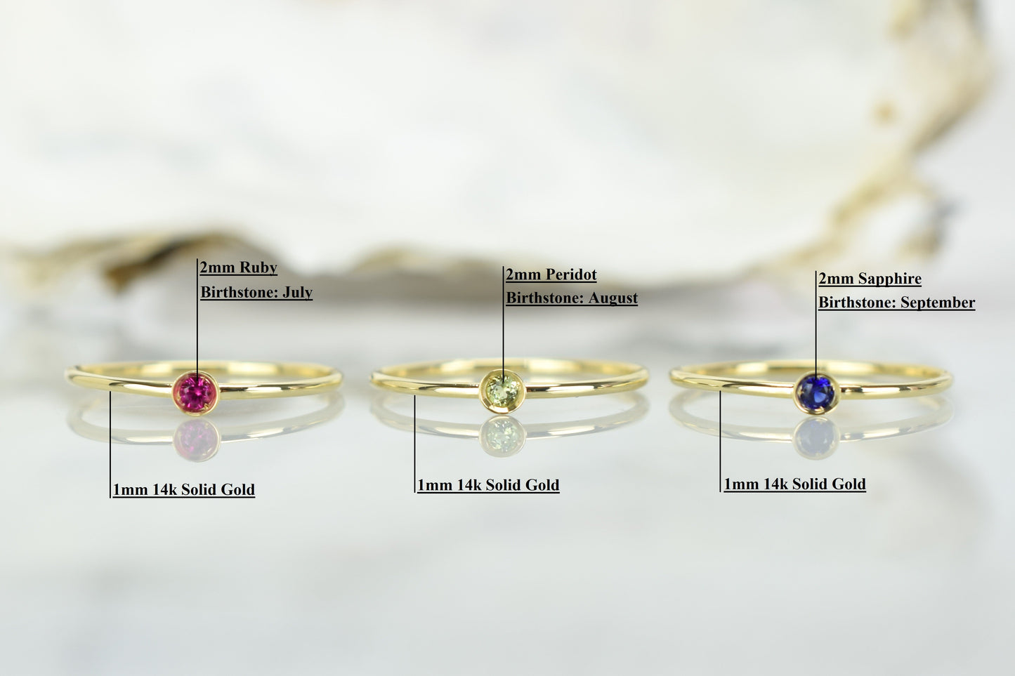 Aanschuifring Ruby Petite 14K Goud VerOna