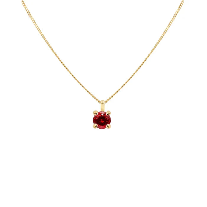 14K Goud Robijn Ketting