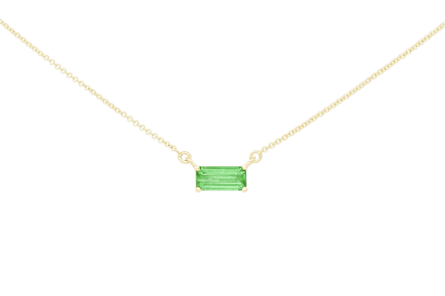 VerOna 14K Gold Smaragd Ketting