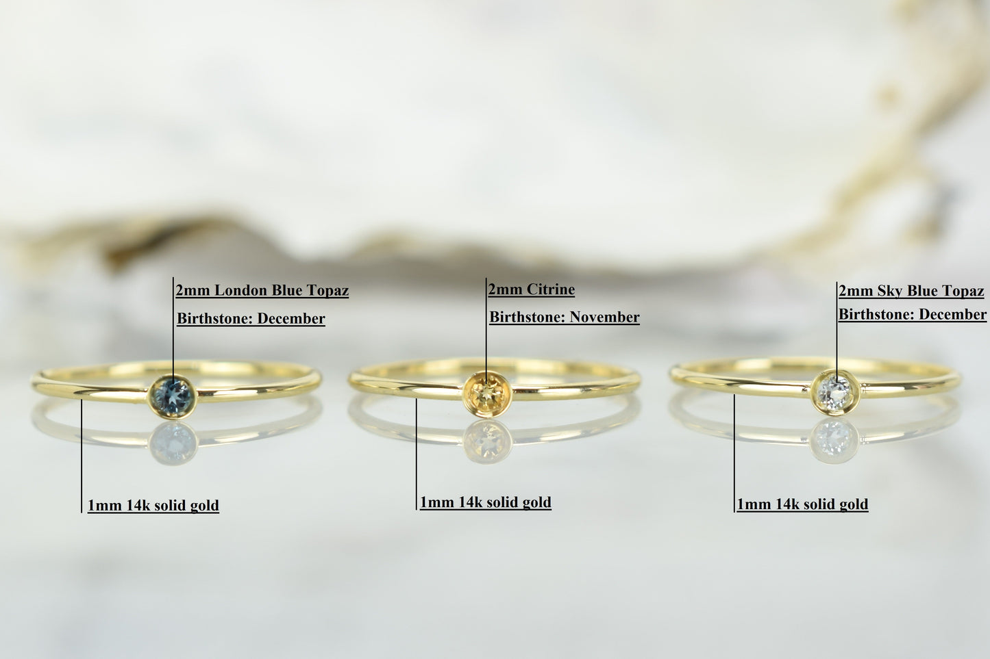 Aanschuifring Topaas Petite 14K Goud VerOna