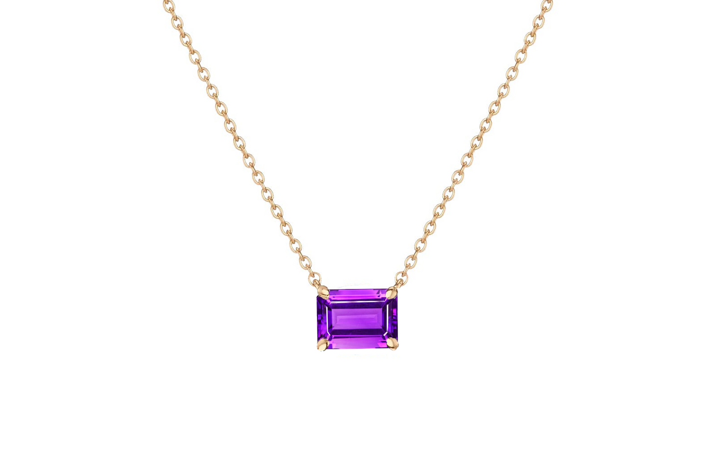 VerOna 14K Gold Rome Amethyst Ketting
