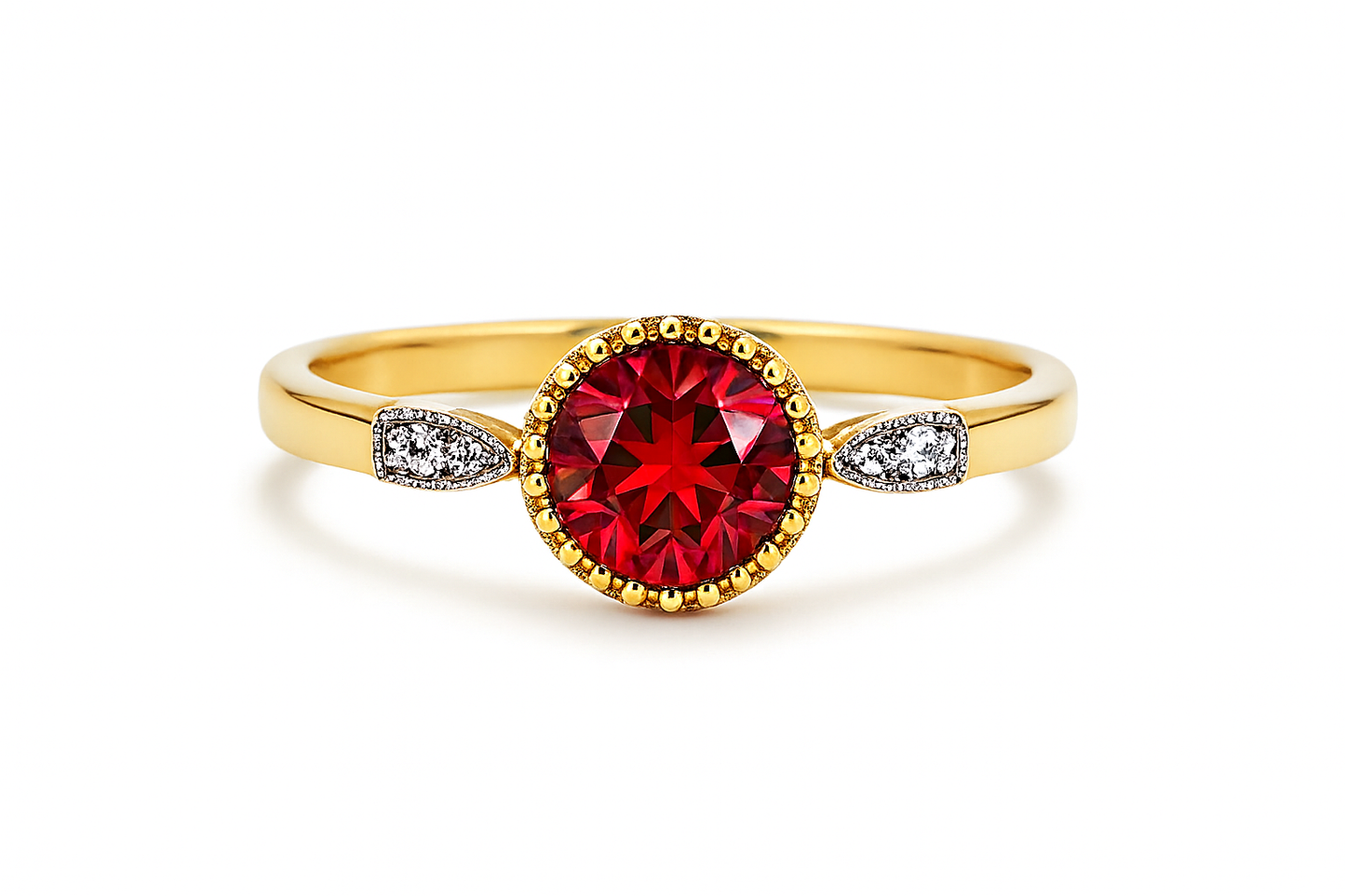 14K Goud June Diamant Ring