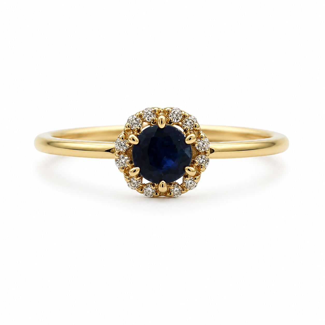 14K Diamant Ava Saffier Ring