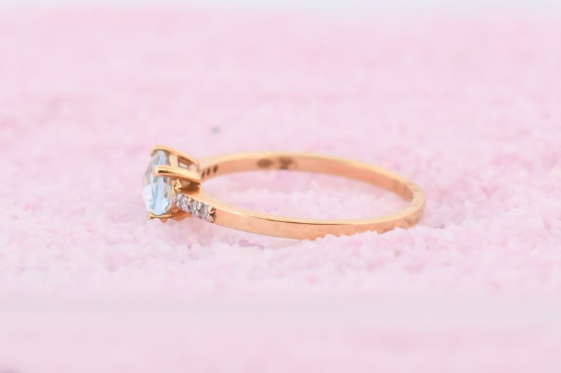 14K Goud Atlanta Topaas Diamant Ring