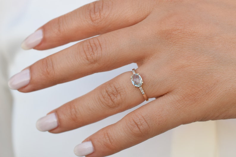 14K Goud Atlanta Topaas Diamant Ring
