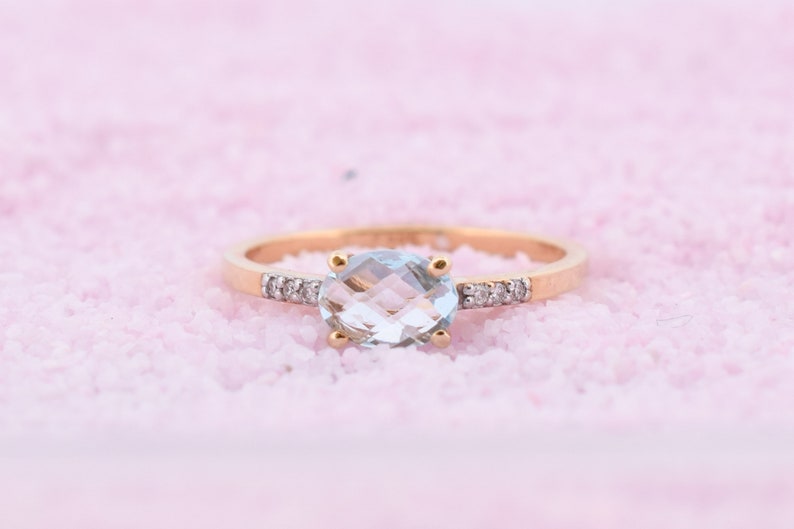 14K Goud Atlanta Topaas Diamant Ring