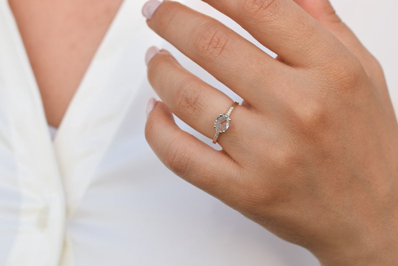 14K Goud Atlanta Topaas Diamant Ring