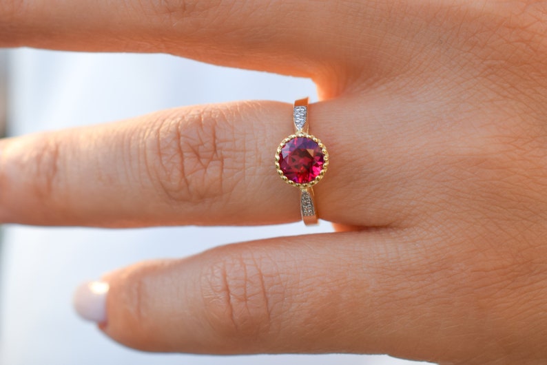 14K Goud June Diamant Ring