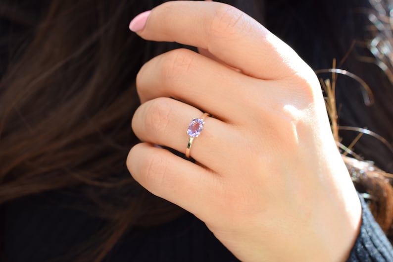 14K Goud Atlanta Amethist Ring