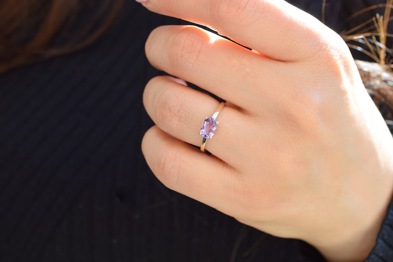 14K Goud Atlanta Amethist Ring