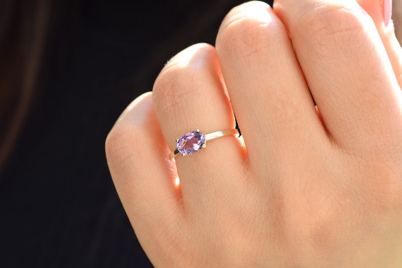 14K Goud Atlanta Amethist Ring