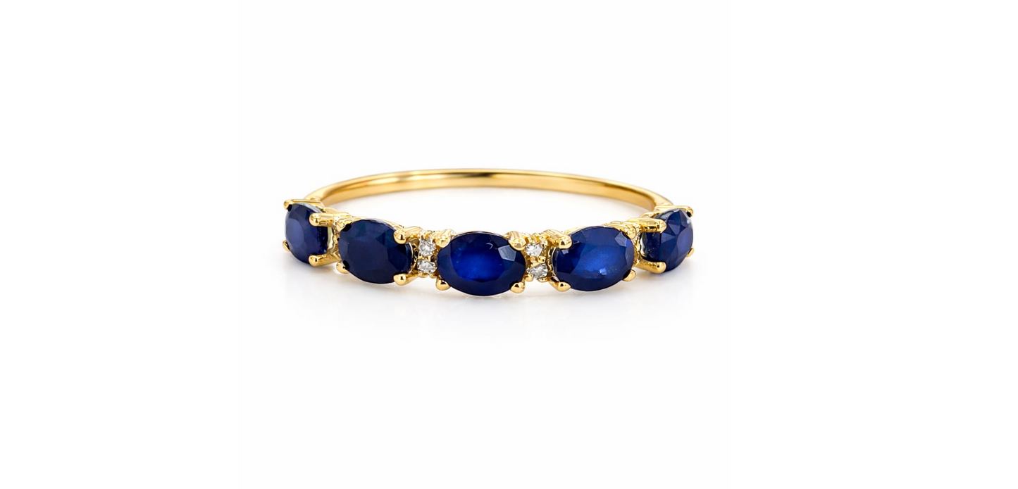14K Saffier Clara Ring
