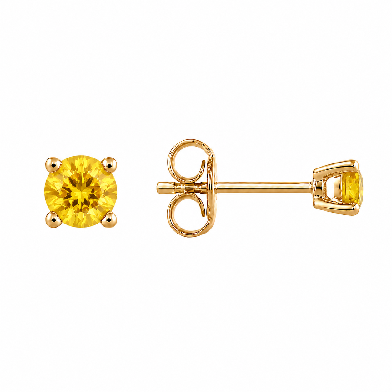 14K Gold Lyra Oorbellen Citrien