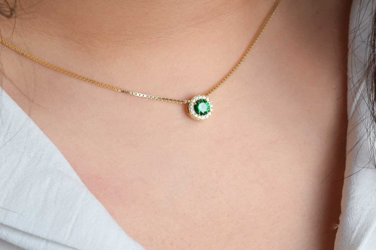 VerOna Smaragd Ronde Ketting