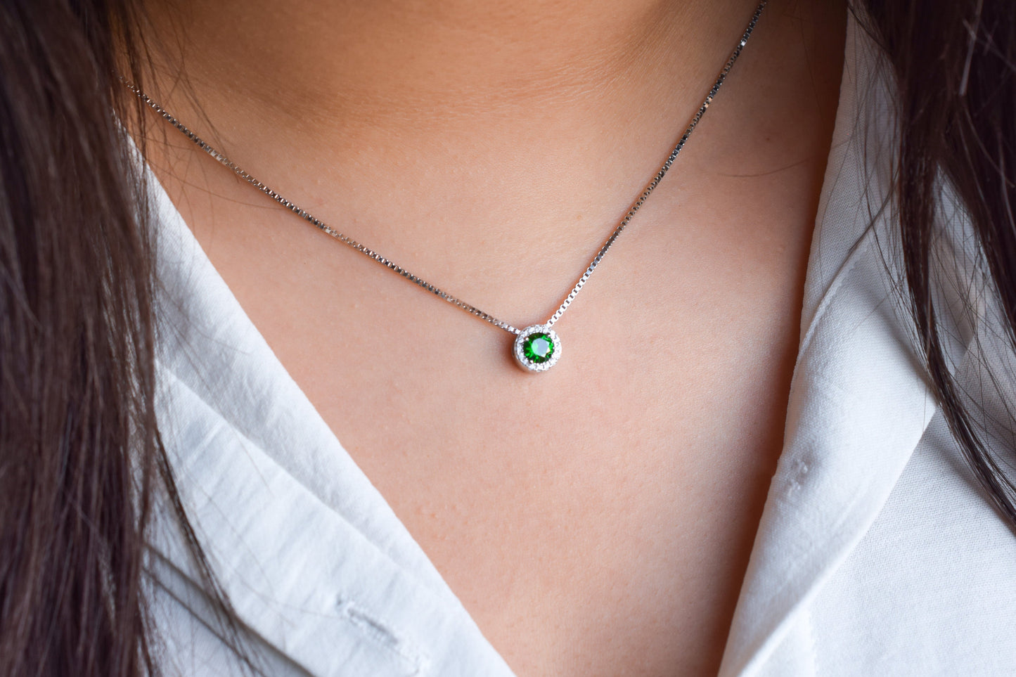 VerOna Smaragd Ronde Ketting