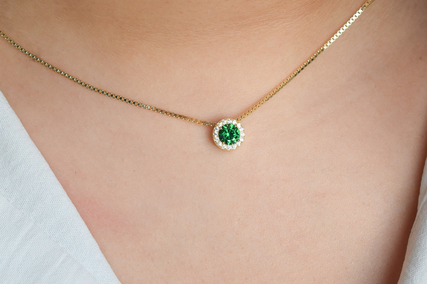 VerOna Smaragd Ronde Ketting