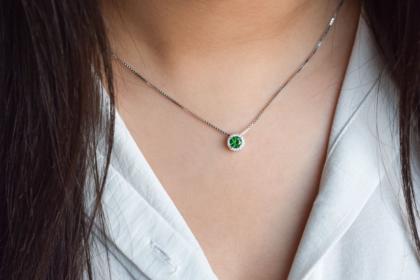 VerOna Smaragd Ronde Ketting