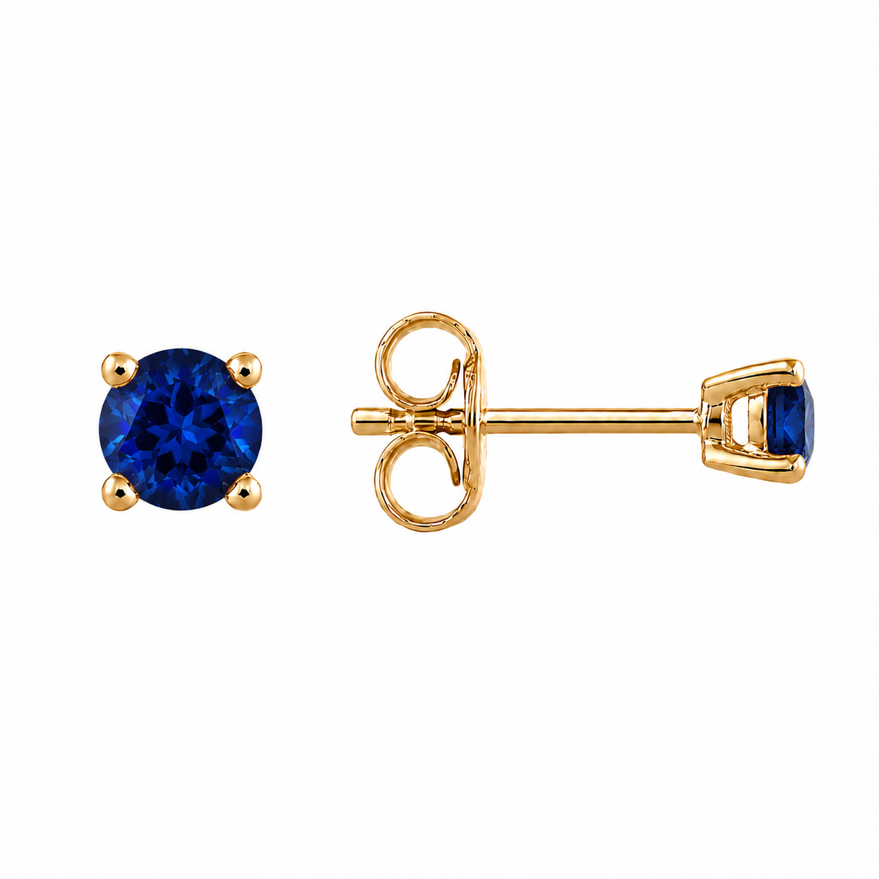 14K Gold Lyra Oorbellen Saffier