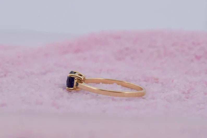 Saffier 14K Gold Ring